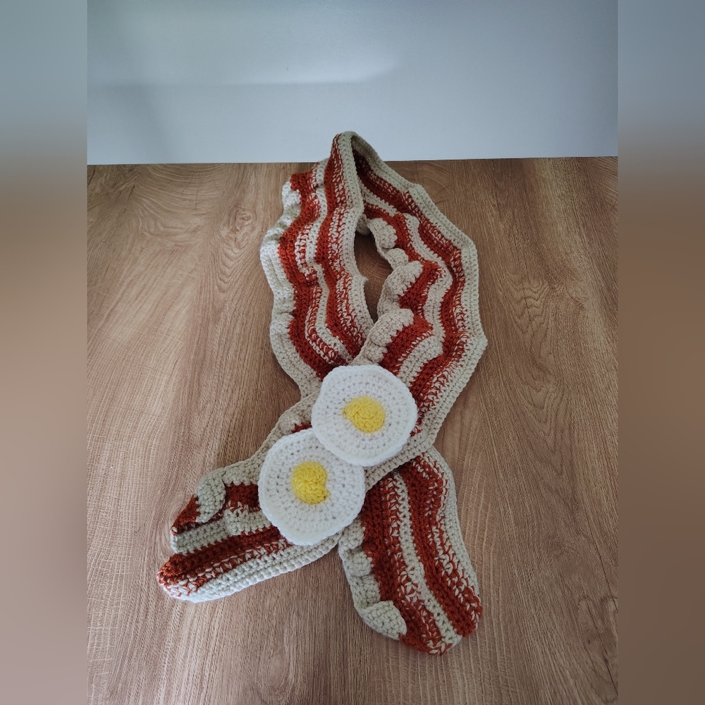Handmade Bacon & Eggs Scarf